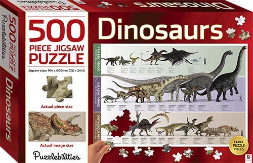500 piece jigsaw of Mesozoic - Dino Lab Inc