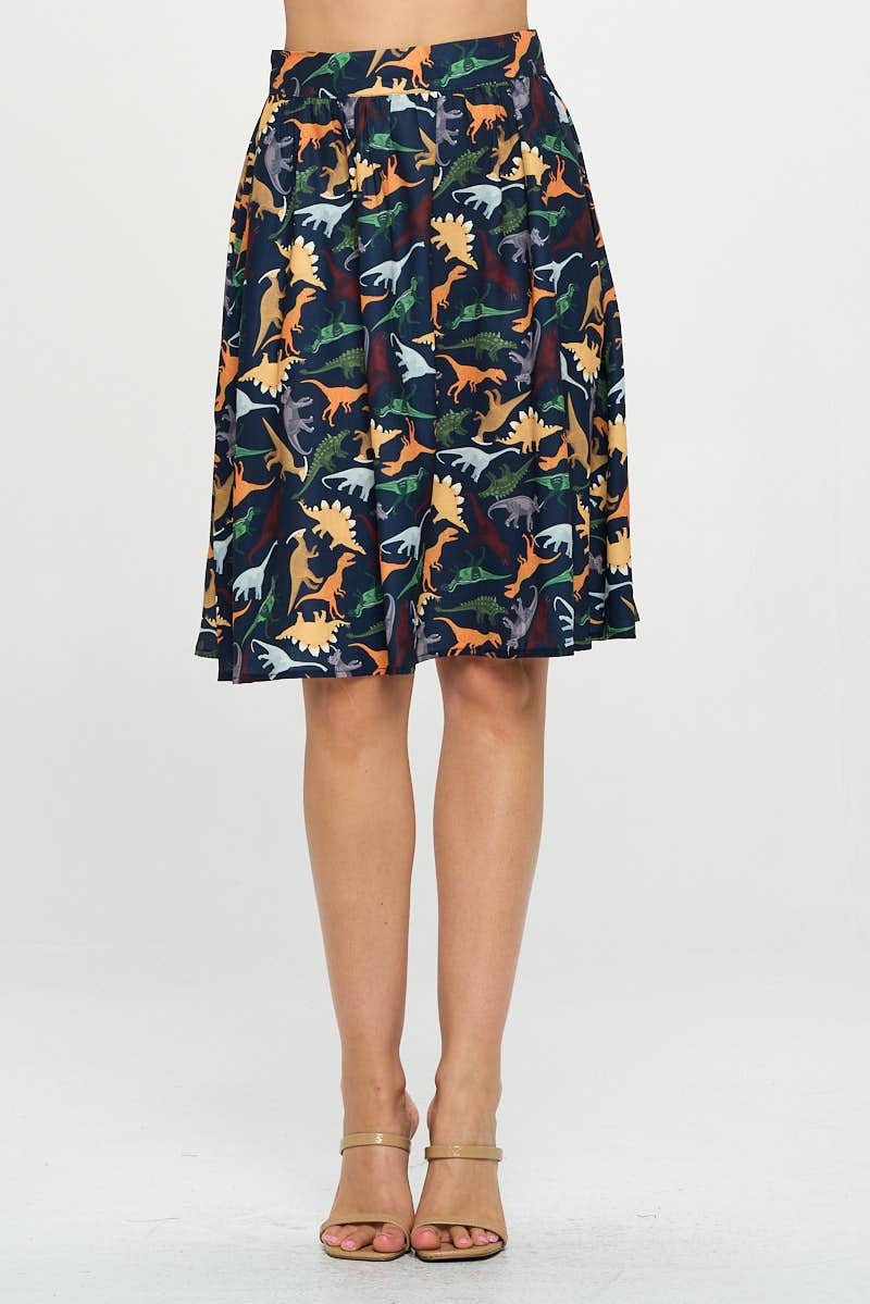 Dino Print Skirt