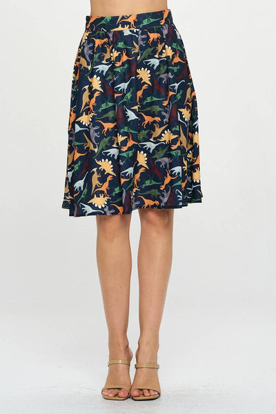 Dino Print Skirt