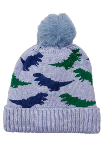Dinosaur Faux Fur Lined Beanie