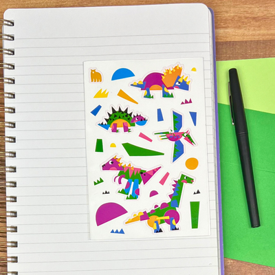 Dino Shapes Sticker Sheet