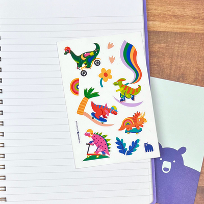 Skater-saurus Sticker Sheet