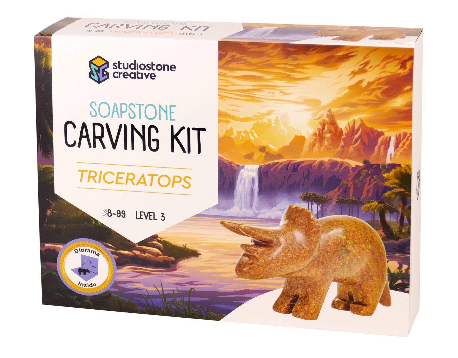 Soapstone Triceratops Carving Kit