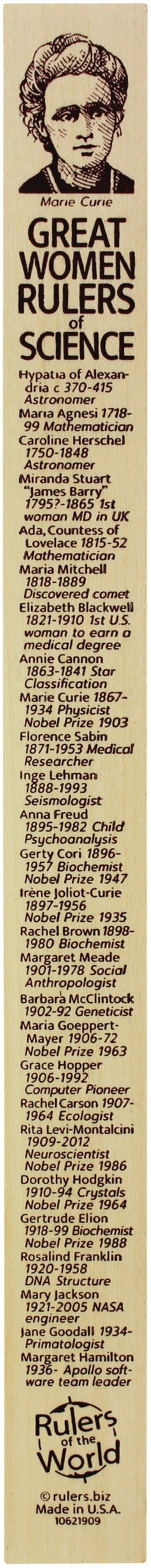 Women in Science Ruler
