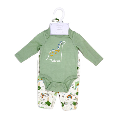 3-piece dinosaur baby set