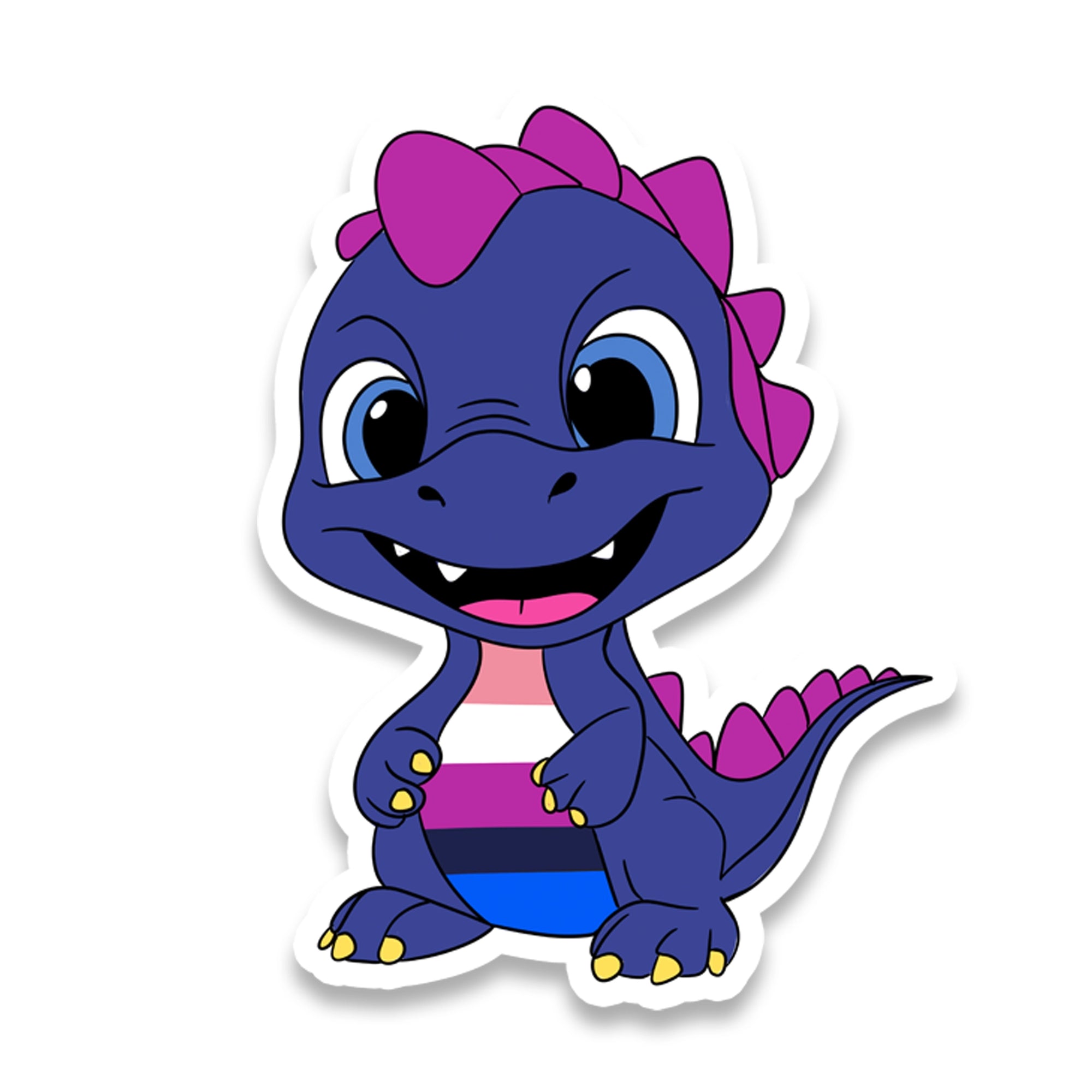 Dinosaur Genderfluid Pride Sticker