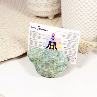 Natural Crystal Card Holder - Fuchsite Stone