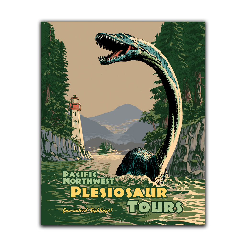 Pacific Northwest Plesiosaur tours postcard (4x6)