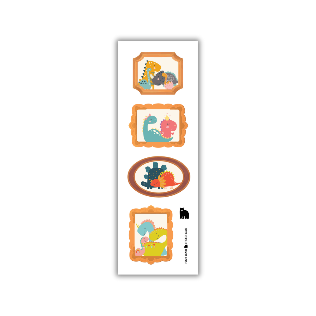 Dino Family Portrait Stickers