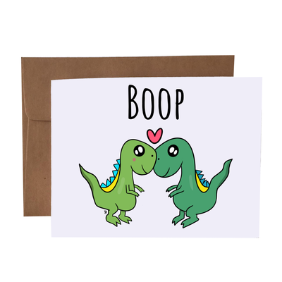 Boop | Dinosaurs Love & Anniversary Greeting Card