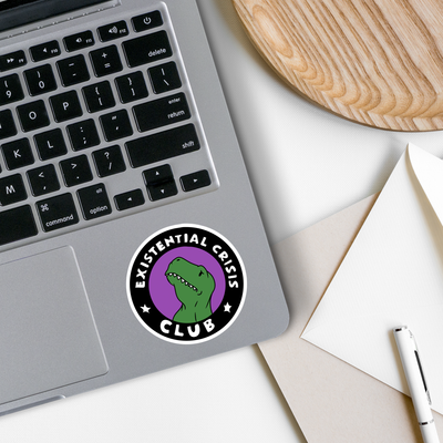 Existential Crisis Club Dinosaur Sticker
