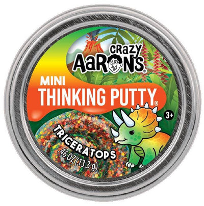 Mini Triceratops - 2" Thinking Putty Tin