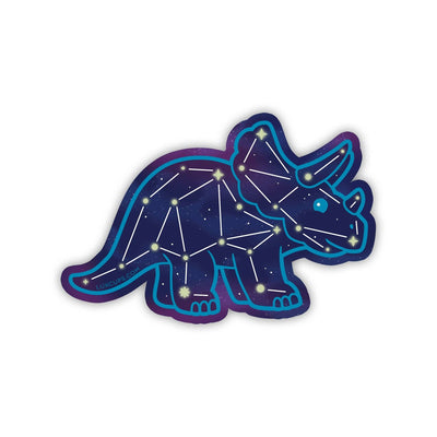 Triceratops Constellation Sticker - Vinyl | Die-Cut | Decal