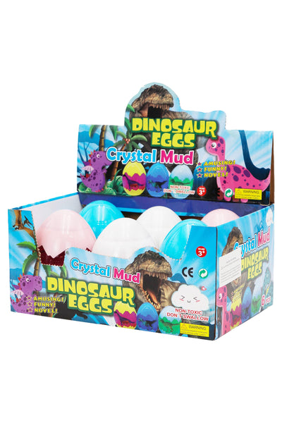 Jumbo Dino Figurine Egg Glitter Slime