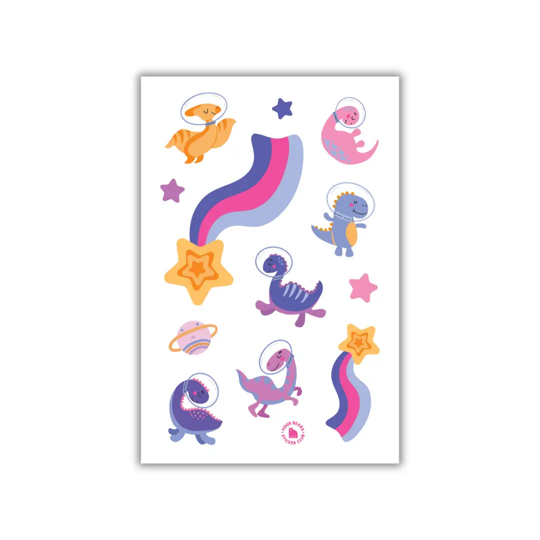 Space Dinos Puffy Stickers