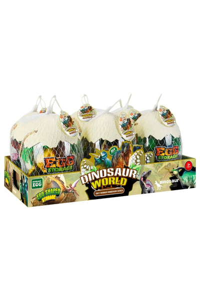 14-piece Dinosaur Figures Play Set Egg Jar
