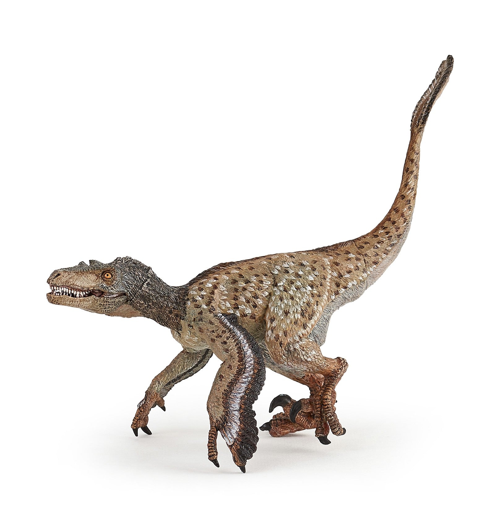 Red Feathered Velociraptor Figure