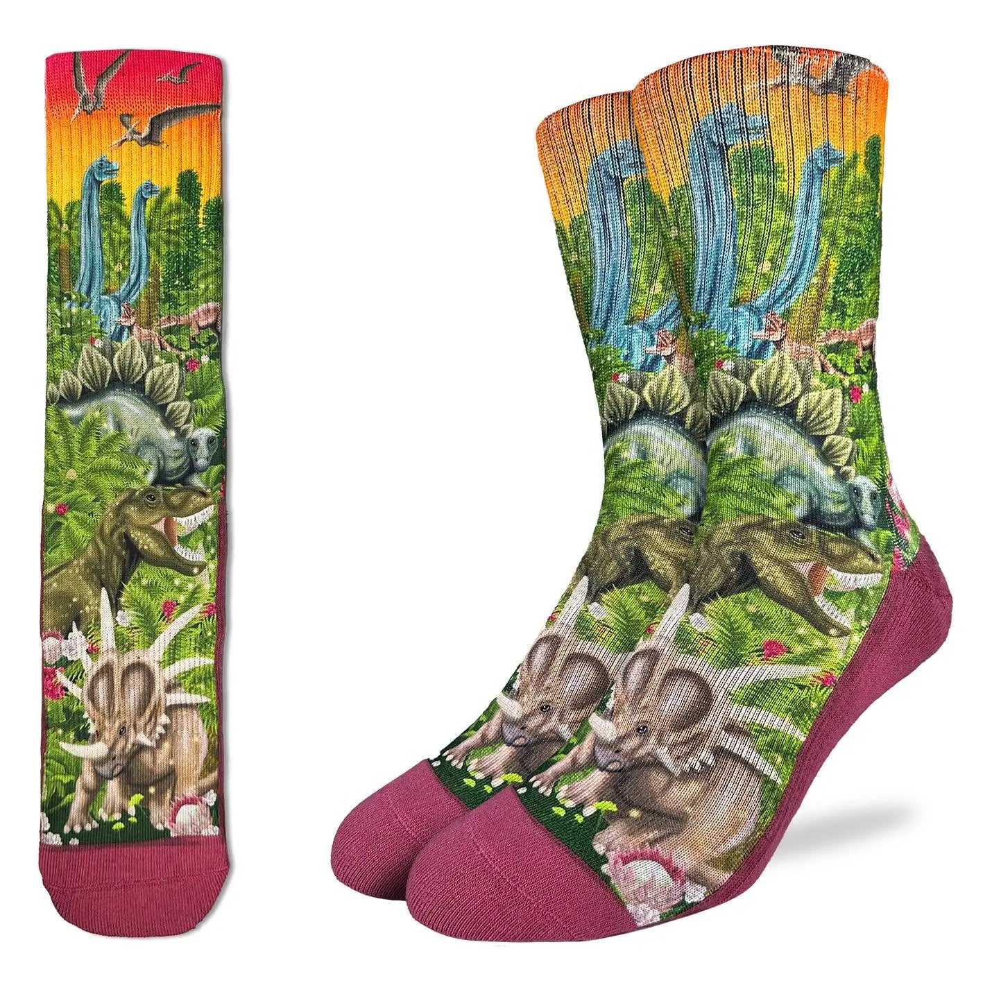 Dinosaurs Roaming the Forest Socks