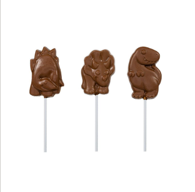 Chocolate Dinosaur lollipops - Dino Lab Inc