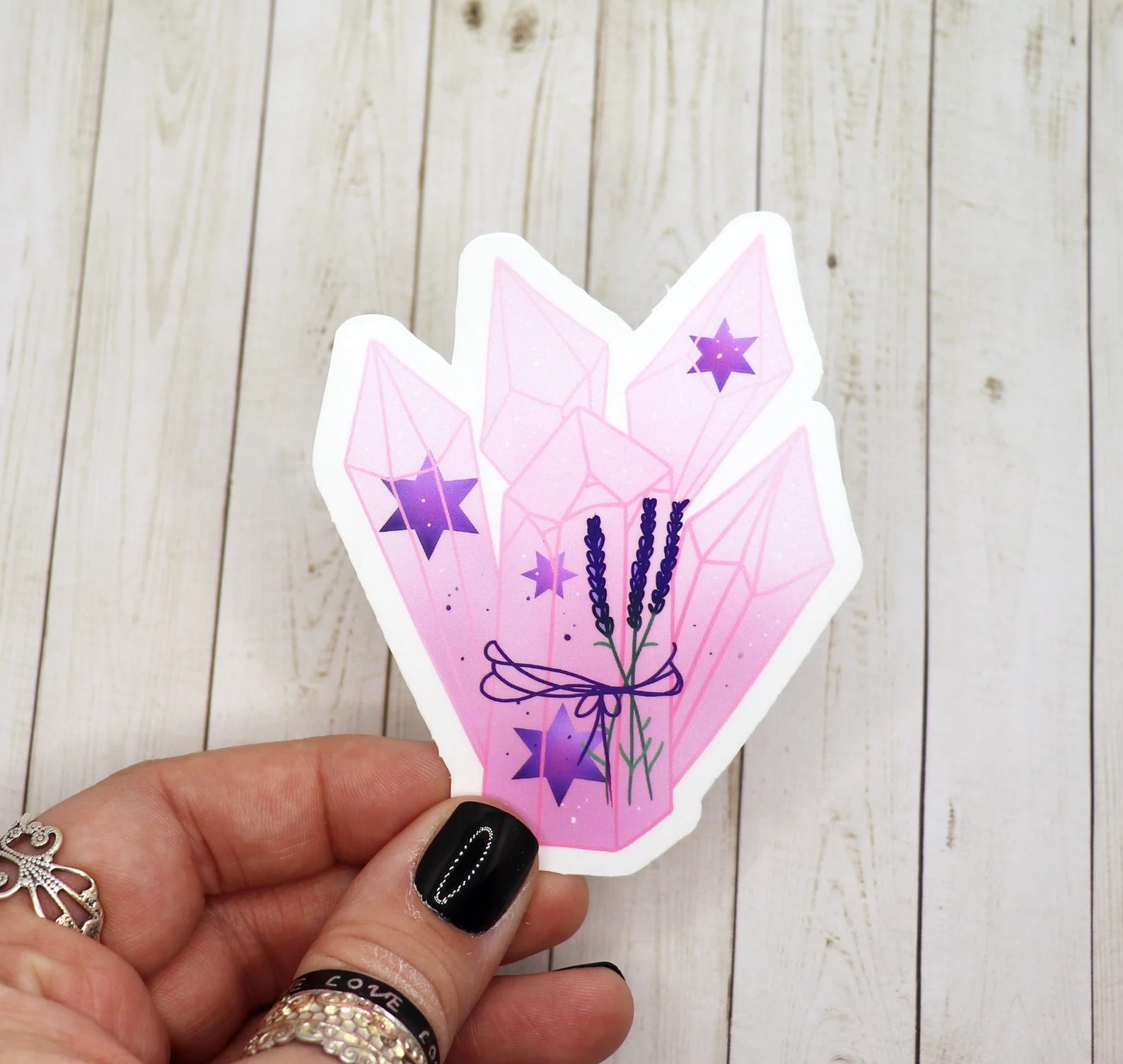 Lavender Crystal Waterproof Sticker