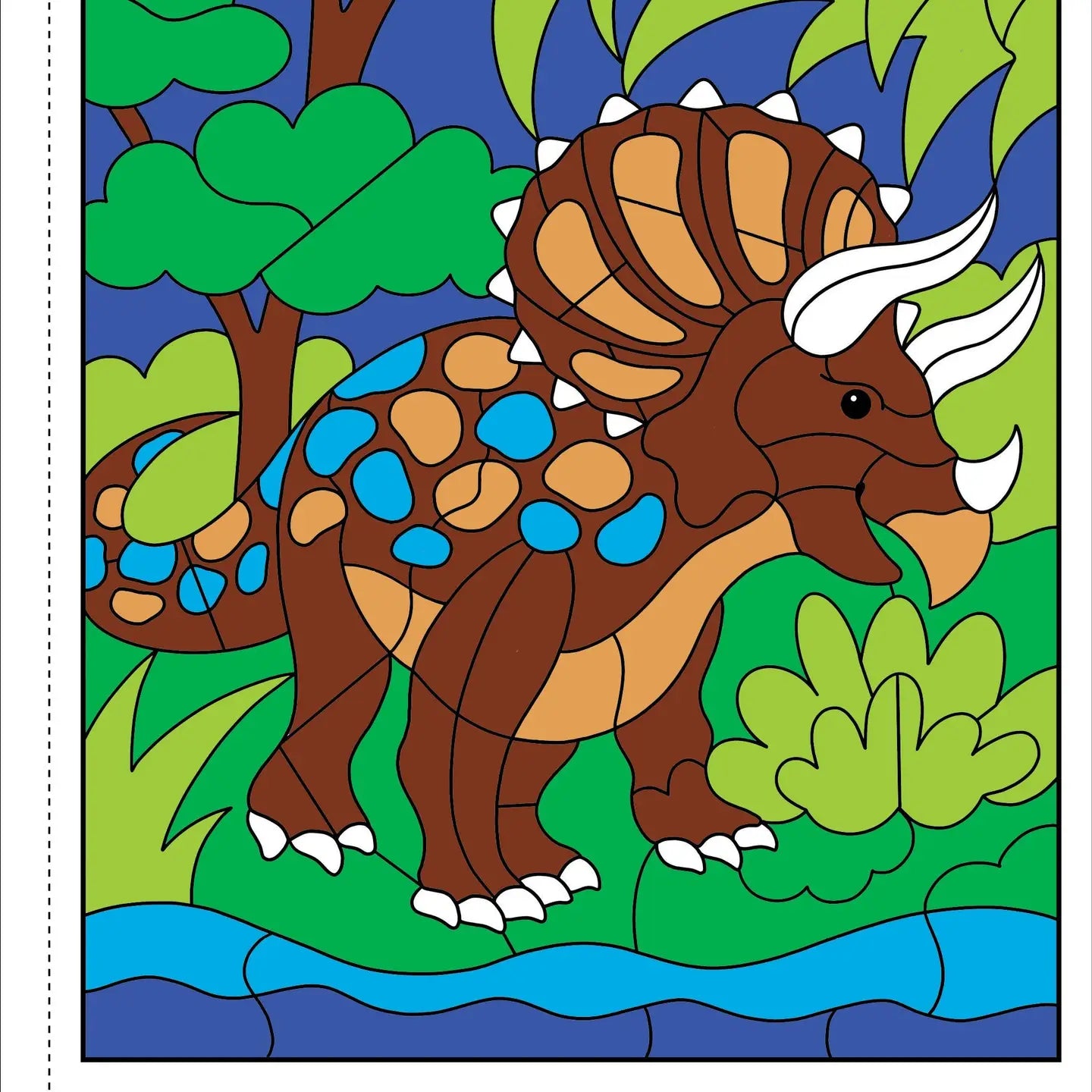 Color-By-Number! Dinosaurs