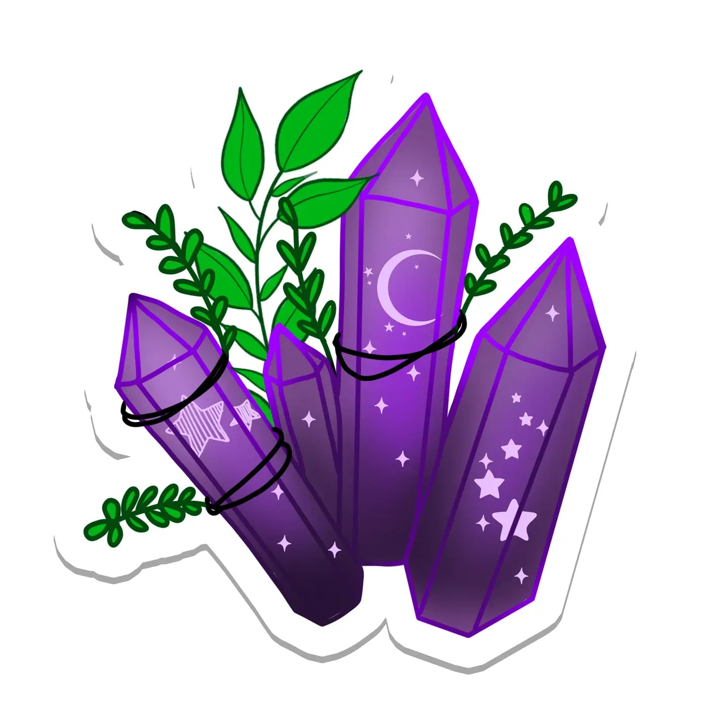 Purple Crystal Sticker