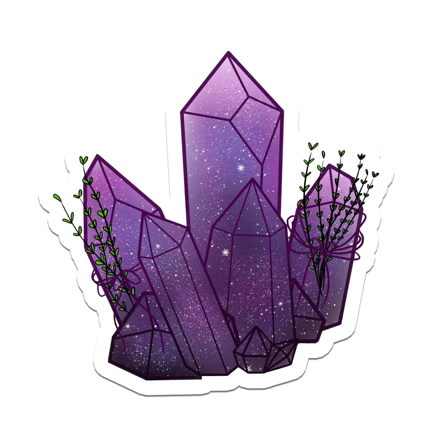 Purple Night Crystal Sticker