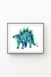 Watercolour Stegosaurus  art print 5x7