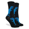 Black T. rex Dino socks Size 7-12