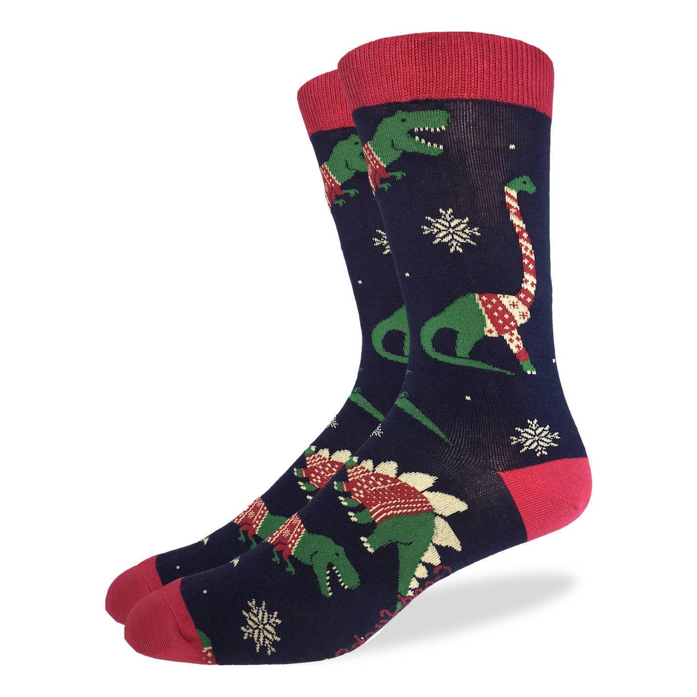 Christmas Sweater Dinosaur socks size 5-9
