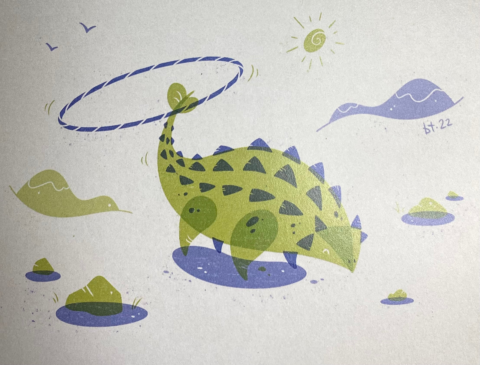 Prehistoric Playground Card (Ankylosaurus)