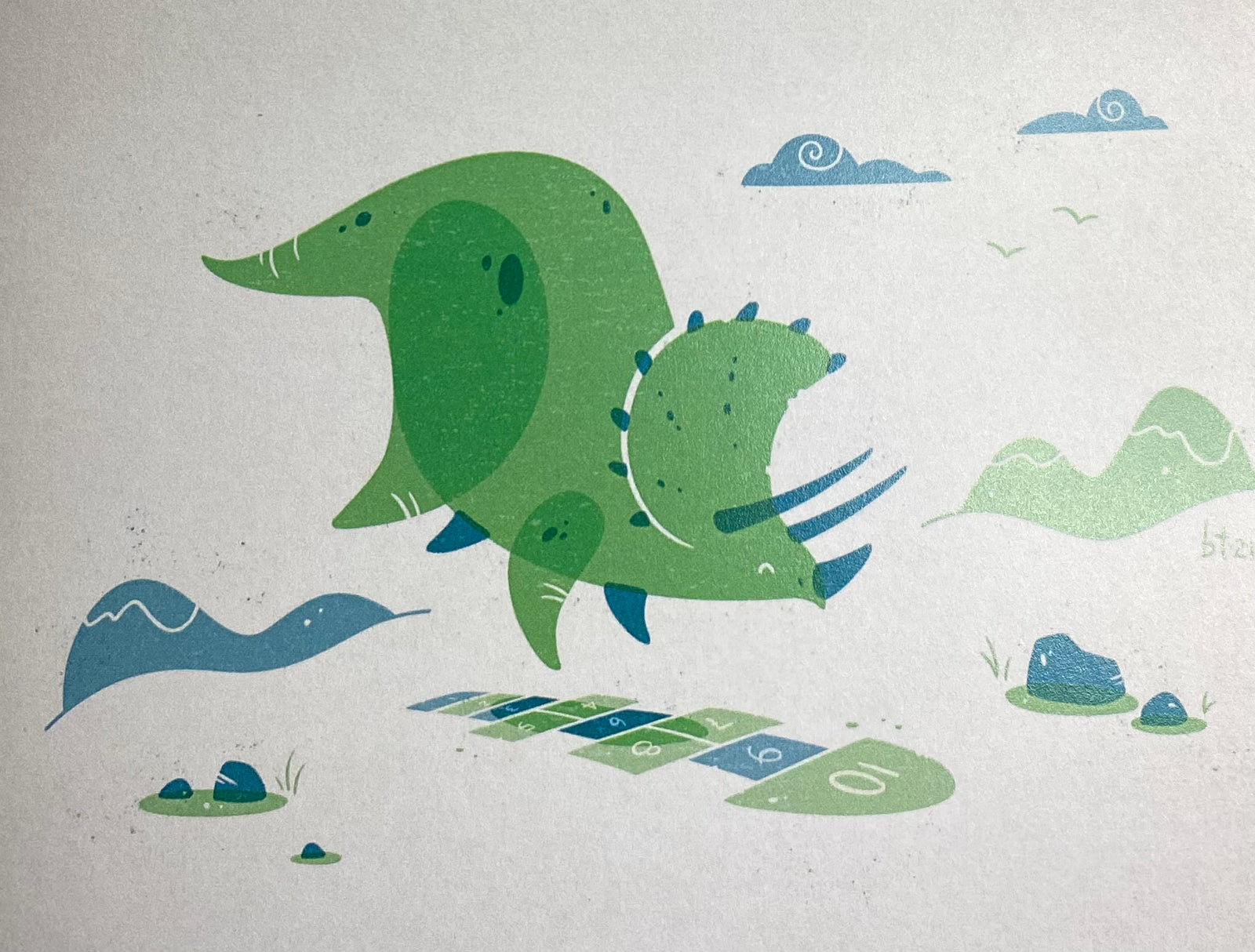 Prehistoric Playground Card (Triceratops)