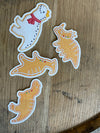 Small Christmas Cookie Dino Stickers