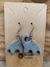 Dangly Brontosaurus earrings (Grey)