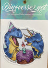 Dino birthday stickers