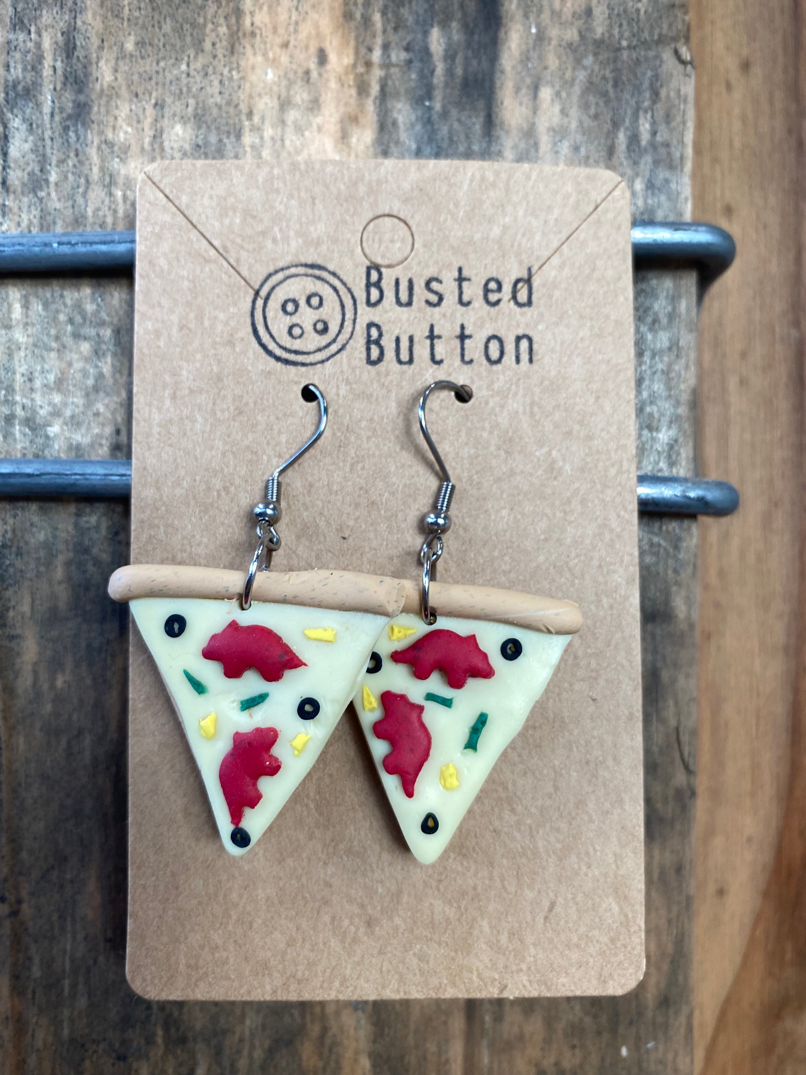 Pizza earrings