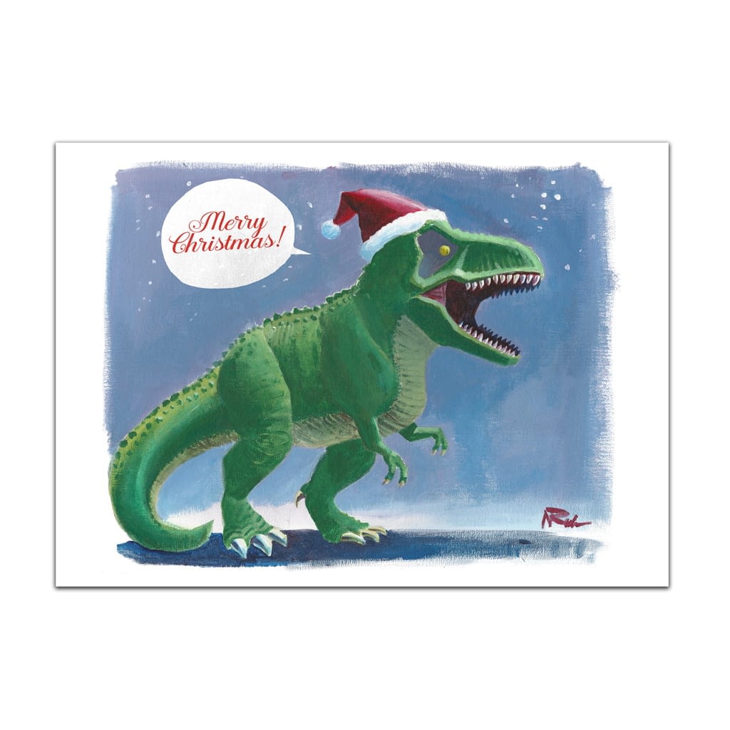 Happy Holidays Christmas Rex Card