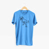 Crewneck T. shirt with T. rex (Blue)