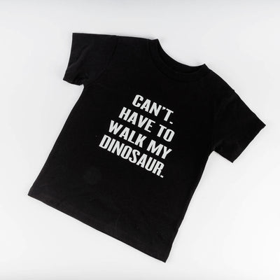 Walk M Dinosaur T shirt YOUTH BLACK