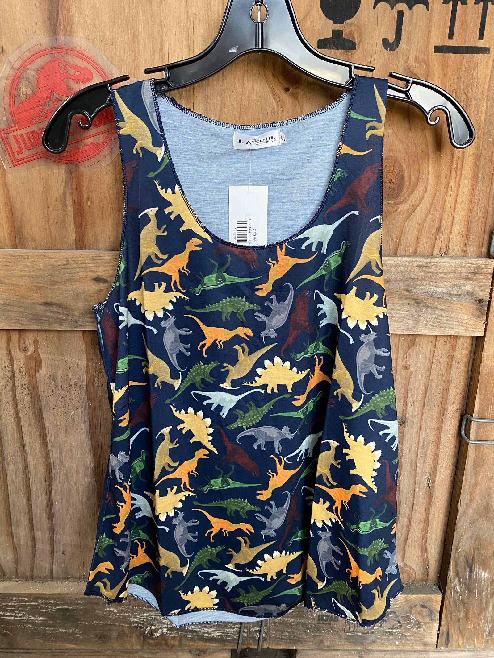 Dino tank tops (navy)