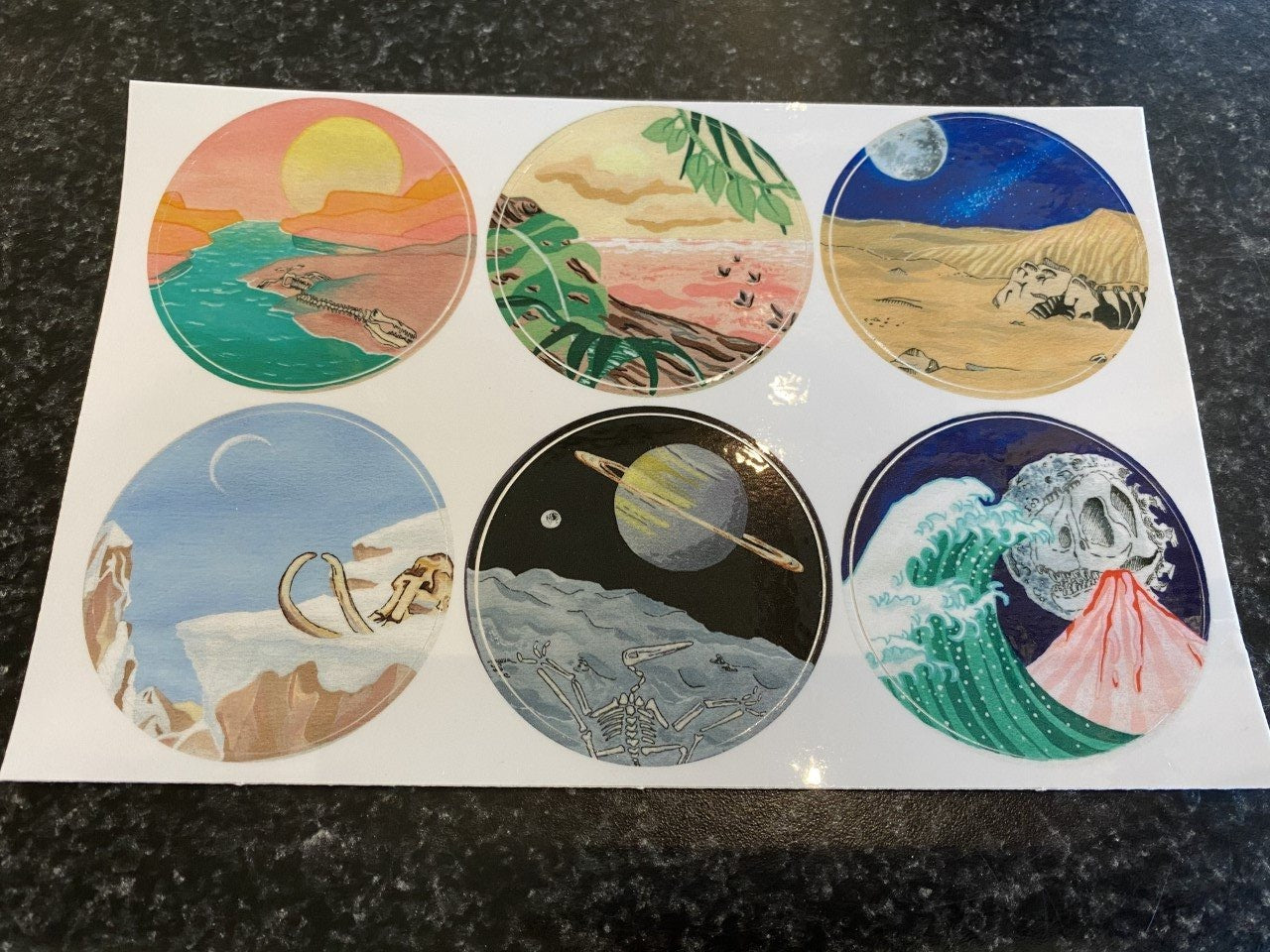 Forgotten Fossils Sticker sheet