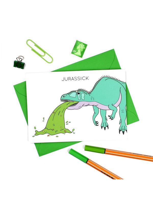Jurassick Dinosaur Greeting Card