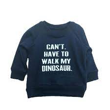 Walk My Dinosaur Sweater YTH BLK