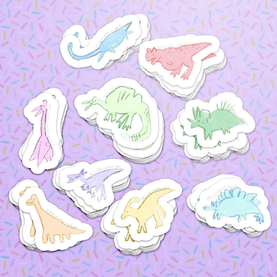 Playful paleo pals stickers