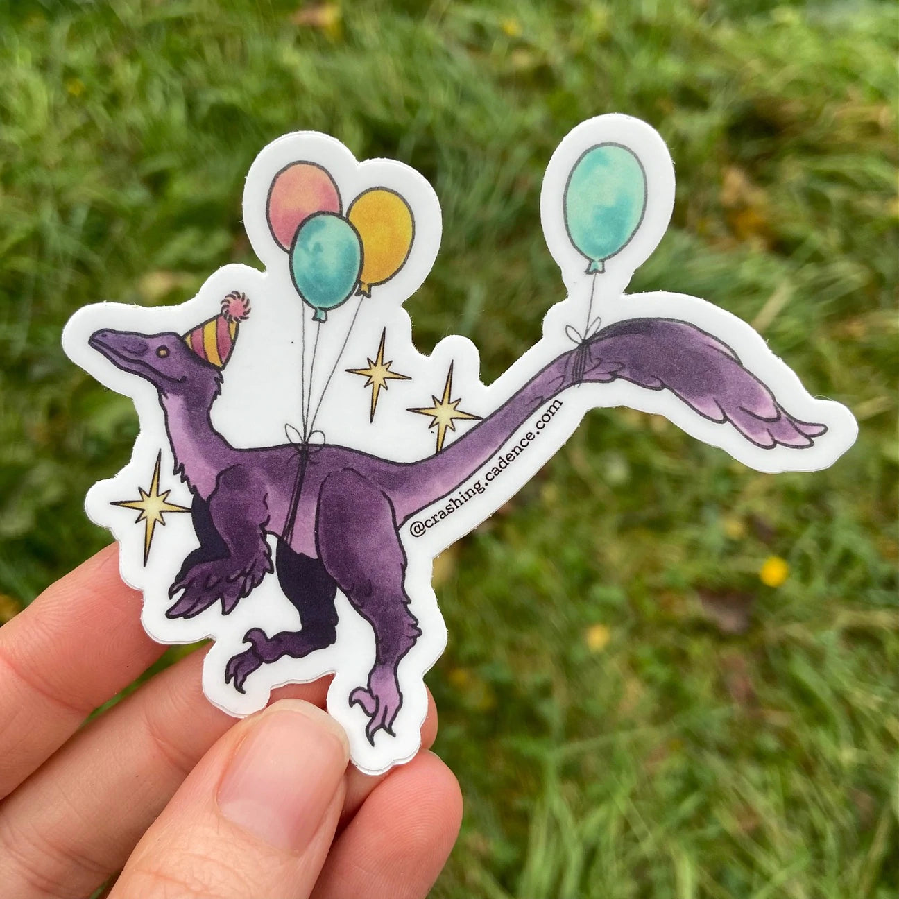 Feathered raptor sticker