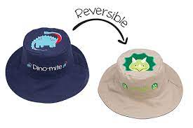 Dino hat embroidered reversible