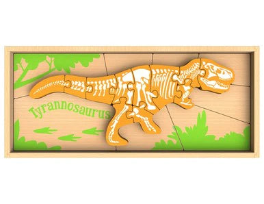 Wooden dinosaur puzzles - Dino Lab Inc