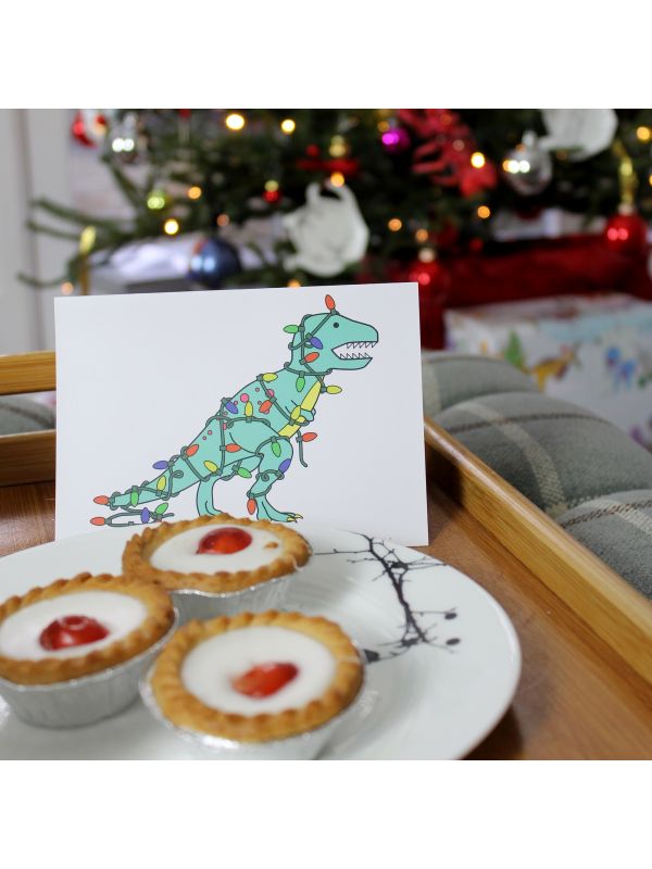 Tree-Rex Dinosaurs Christmas Greeting Card